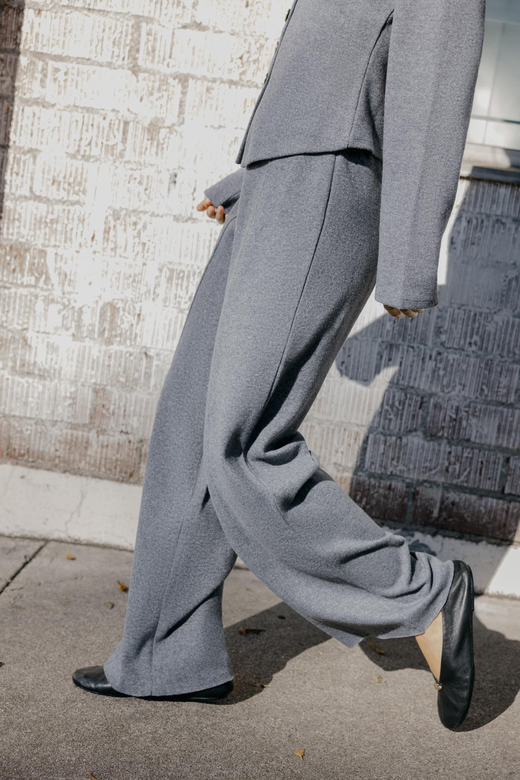 PANTAL?N PALAZZO SOFT TOUCH / Gris medio