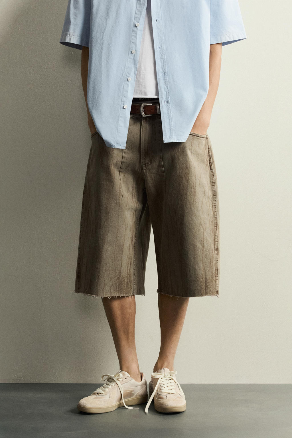JORTS DENIM LAVADO ESTAMPADO / Tostado - Zara фото 2