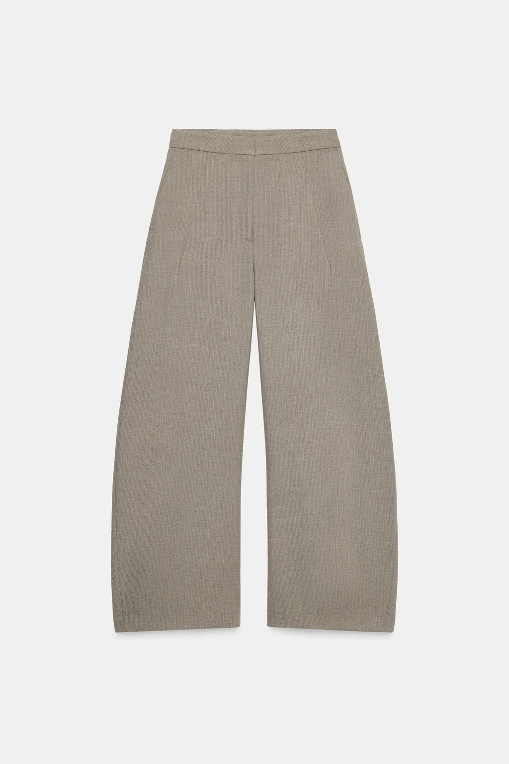 ZW COLLECTION HERRINGBONE BALLOON TROUSERS - Zara фото 9