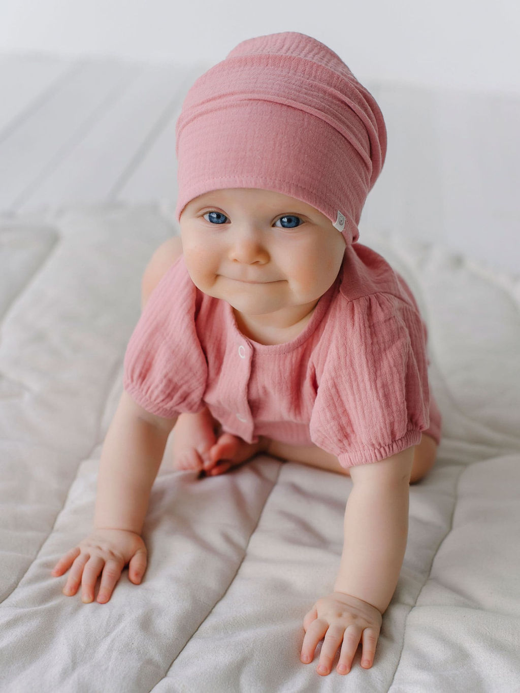 Ромпер муслиновый с рукавом-фонариком "Сакура" 0+