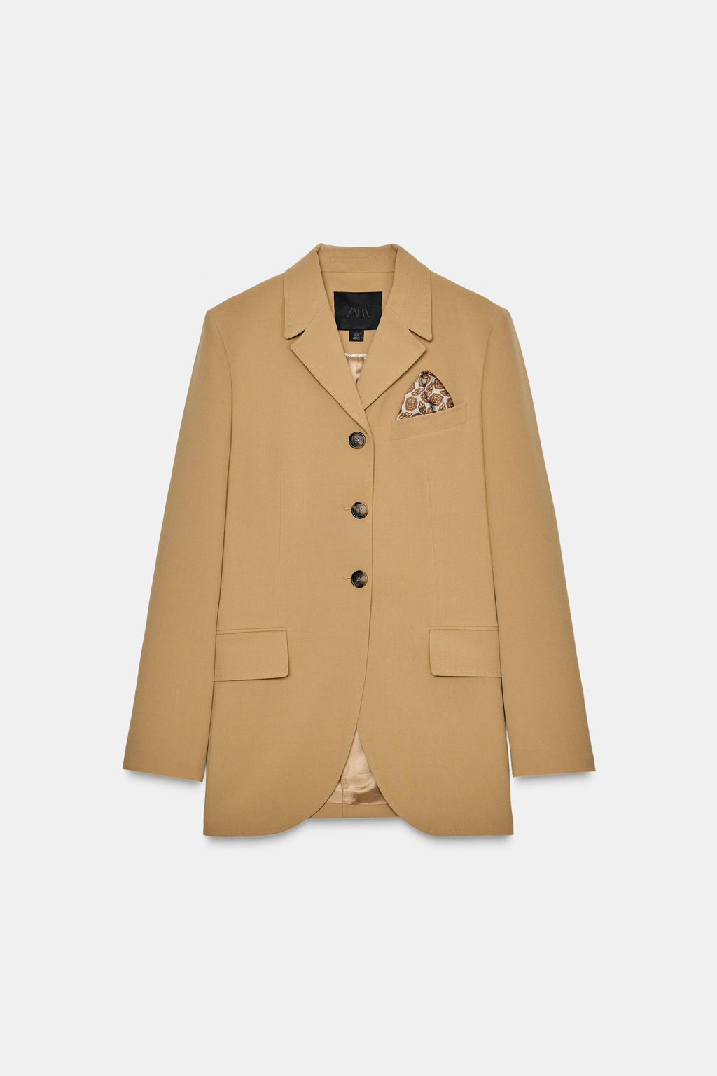 FITTED BLAZER WITH CONTRAST SCARF ZW COLLECTION