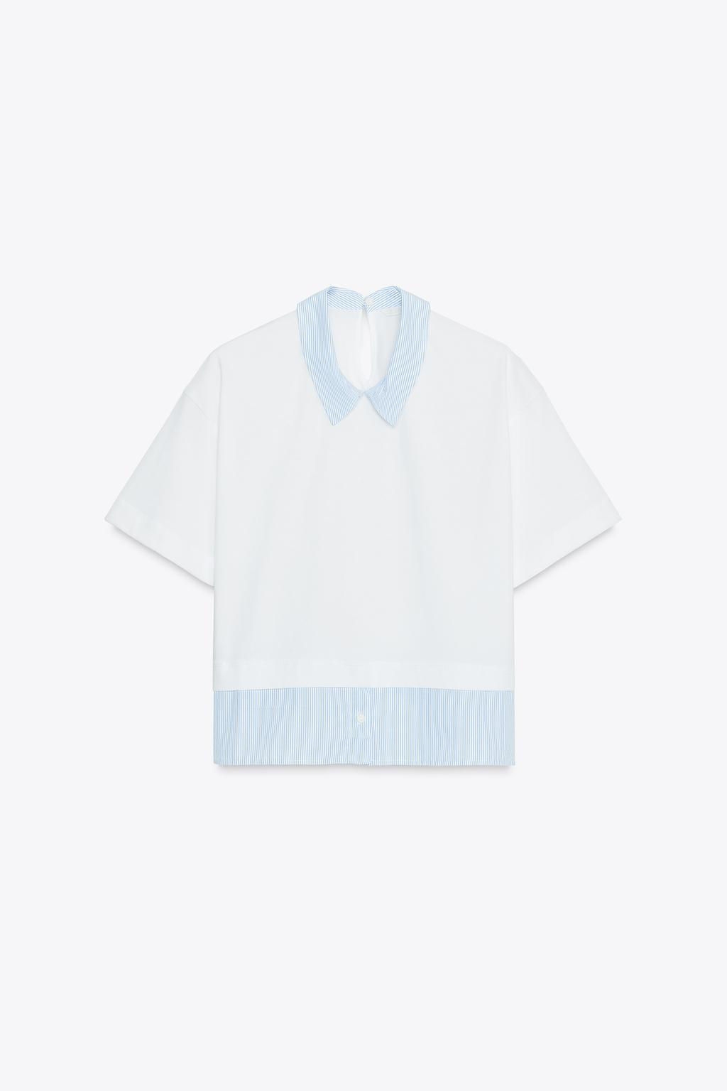 STRIPED COMBINED T-SHIRT - Zara фото 4