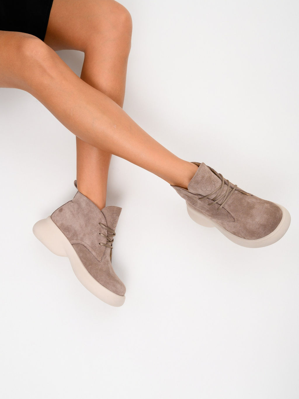 Ботинки 308.927be. капучино замша/Байка