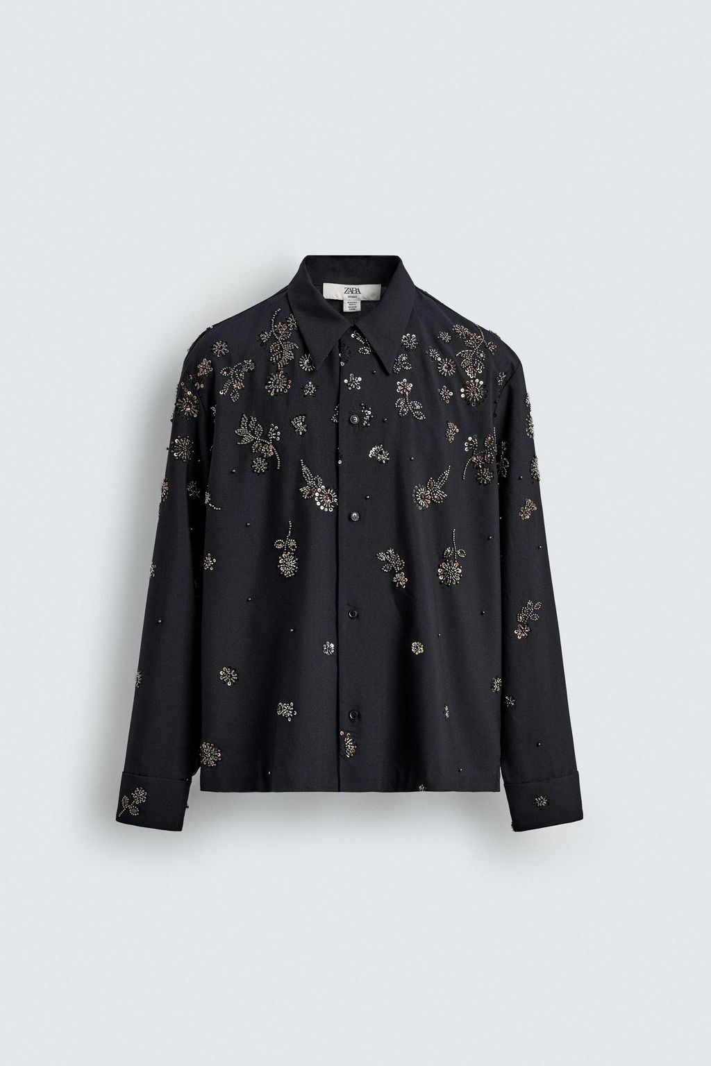 LIMITED EDITION SEQUIN FLOWING SHIRT - Zara фото 7