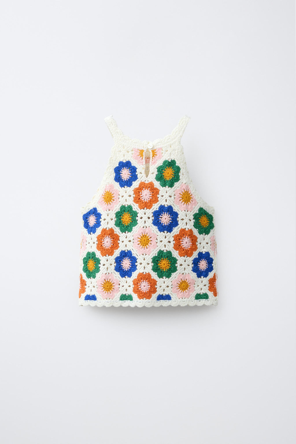 TOP PUNTO CROCHET FLORES / Multicolor - Zara фото 4