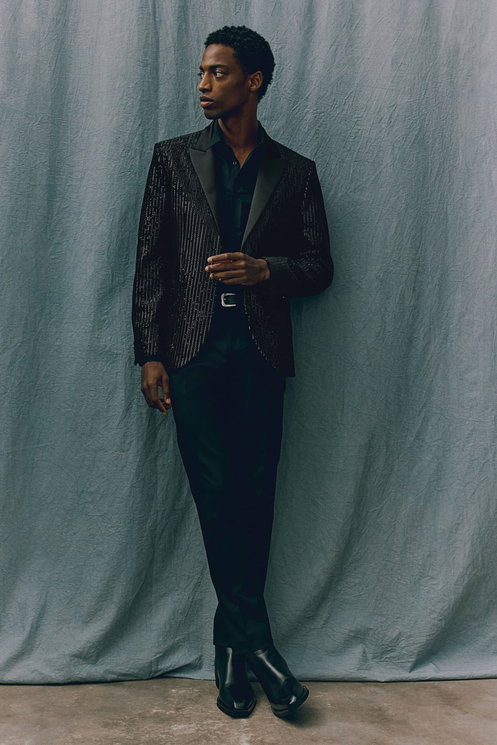 Americana de esmoquin con lentejuelas Regular Fit - H&m фото 4