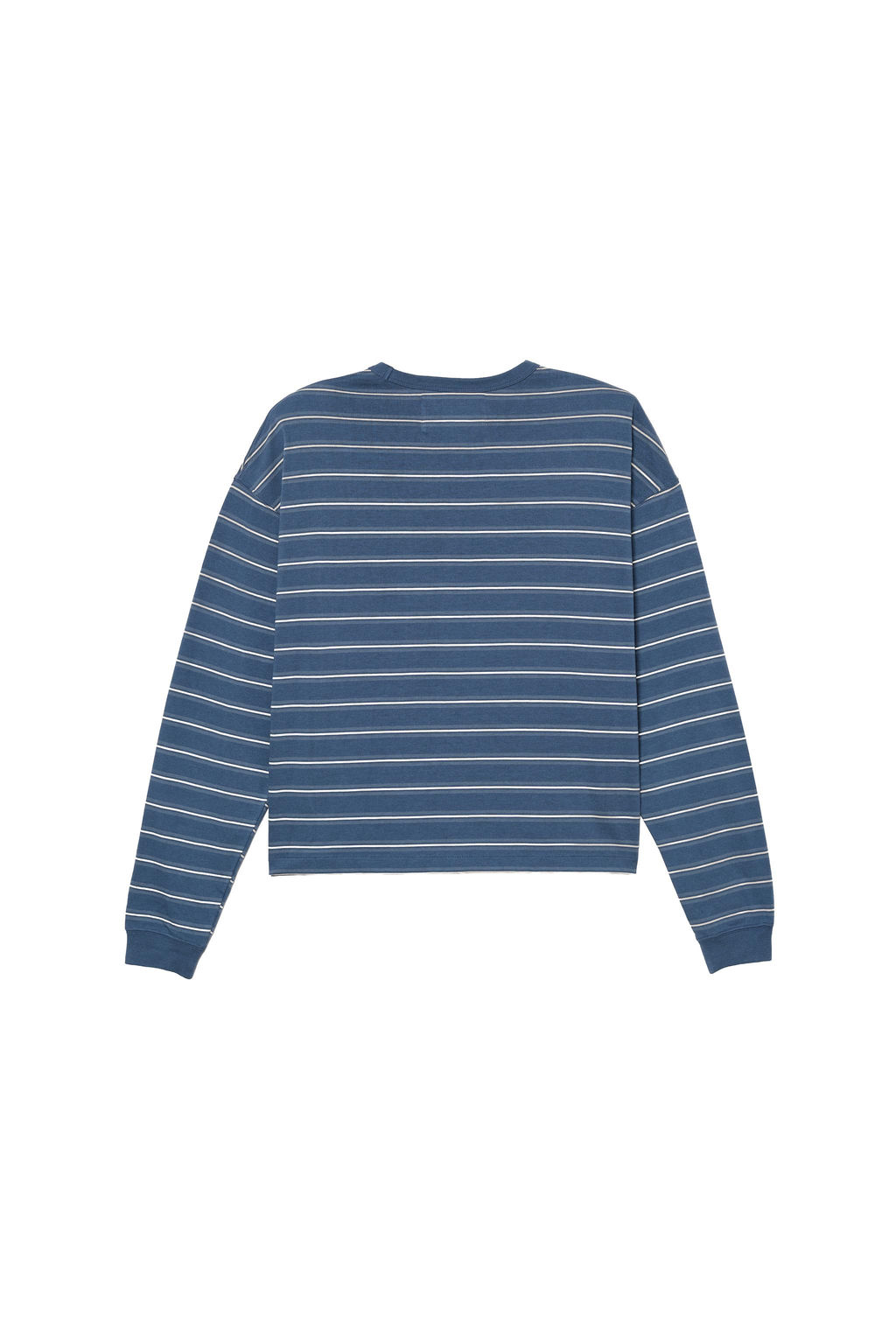 CAMISETA RAYAS BOLSILLO BORDADOS / Azules