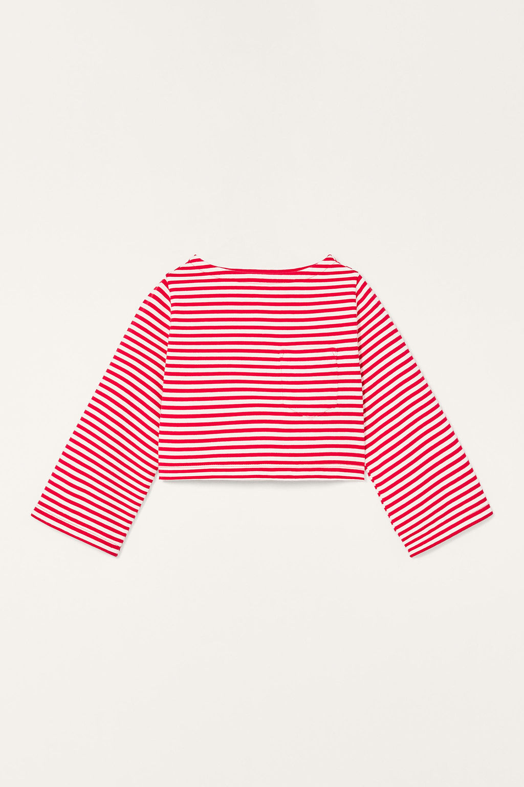 LIMITED EDITION STRIPED CROPPED T-SHIRT WITH POCKET - Zara фото 6