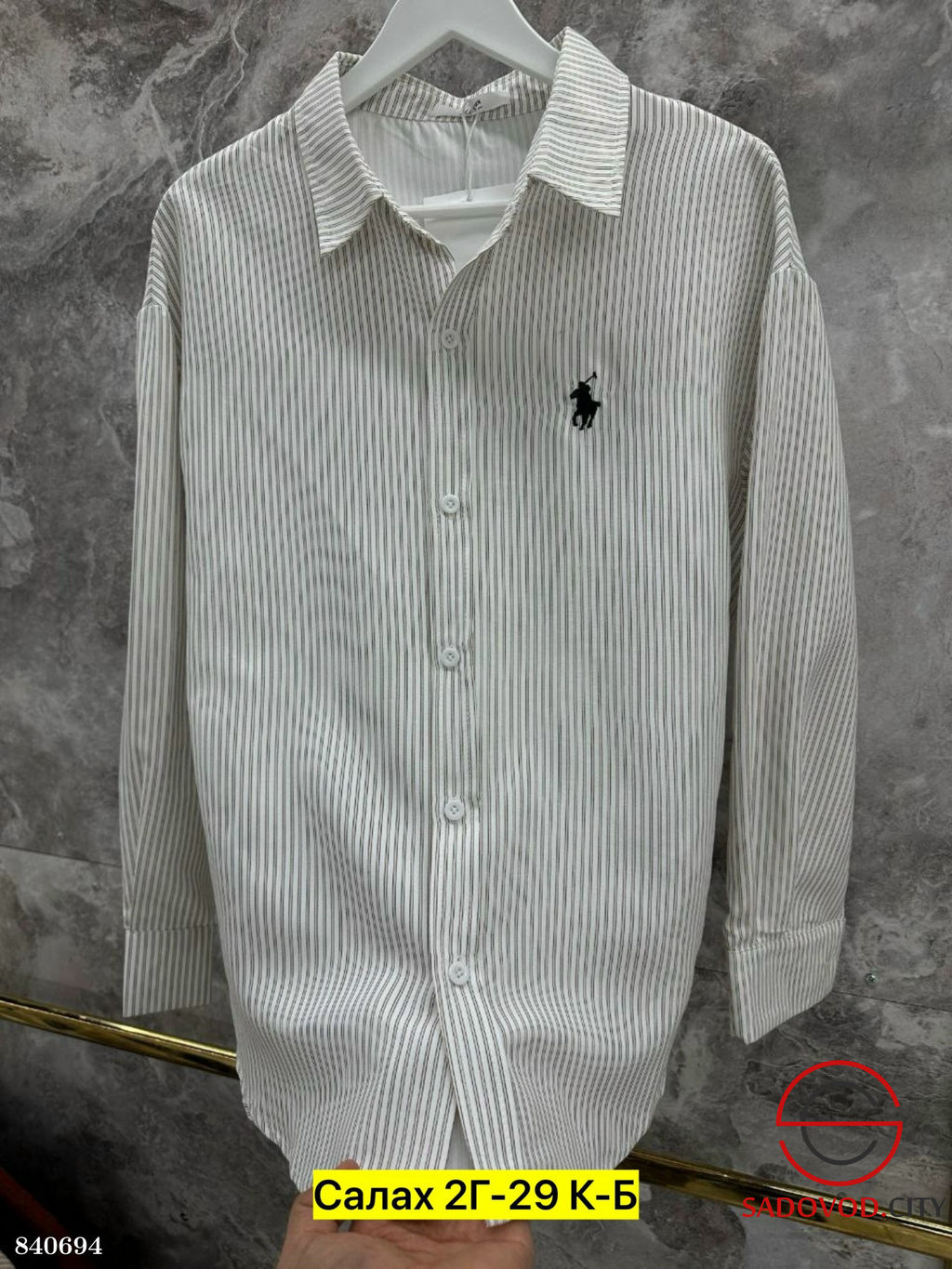 Рубашка женская в мелкую полоску - Bruno фото 5