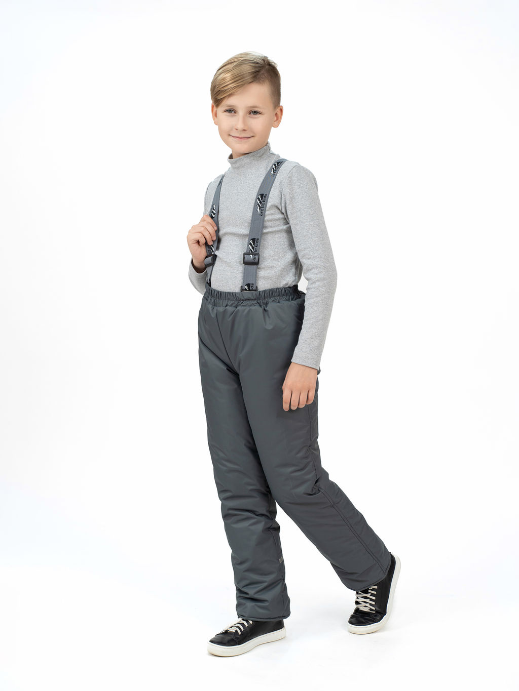 Брюки детский зимний серый 10-031/1 (134-140)