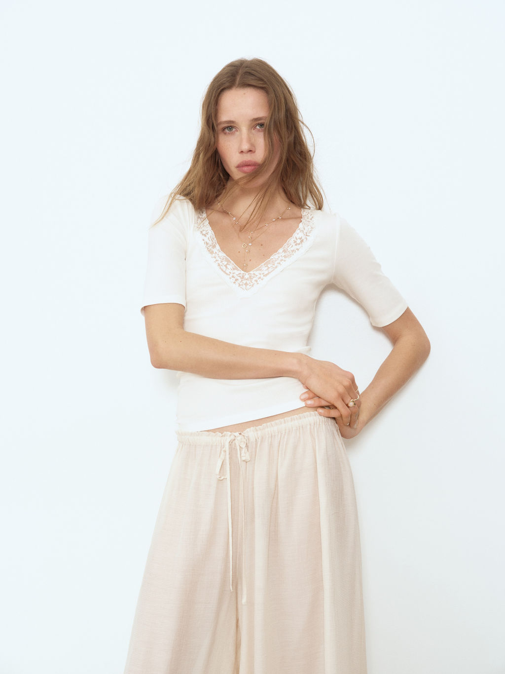 Top en punto de canal? con escote en V - H&m фото 4
