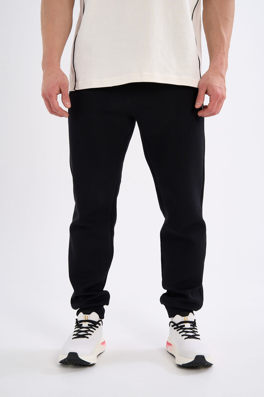 Брюки трикотажные удлиненные Черный