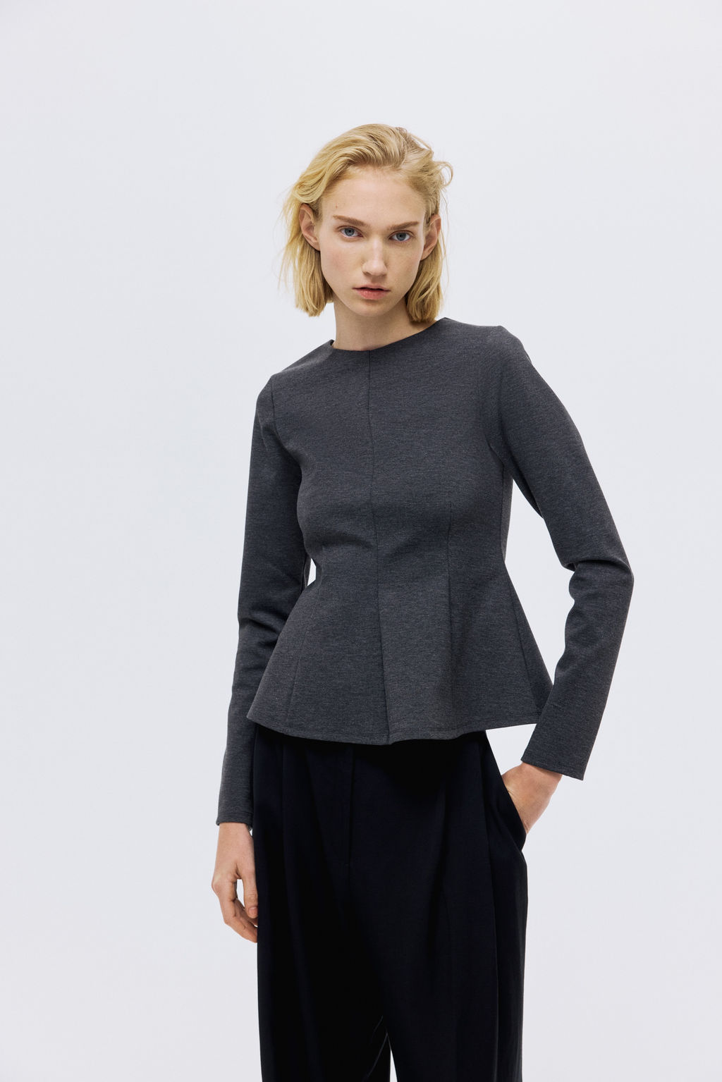 Top de punto con peplum - H&m фото 3