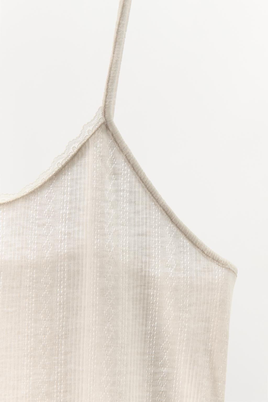 POINTELLE STRAPPY TOP - Zara фото 14