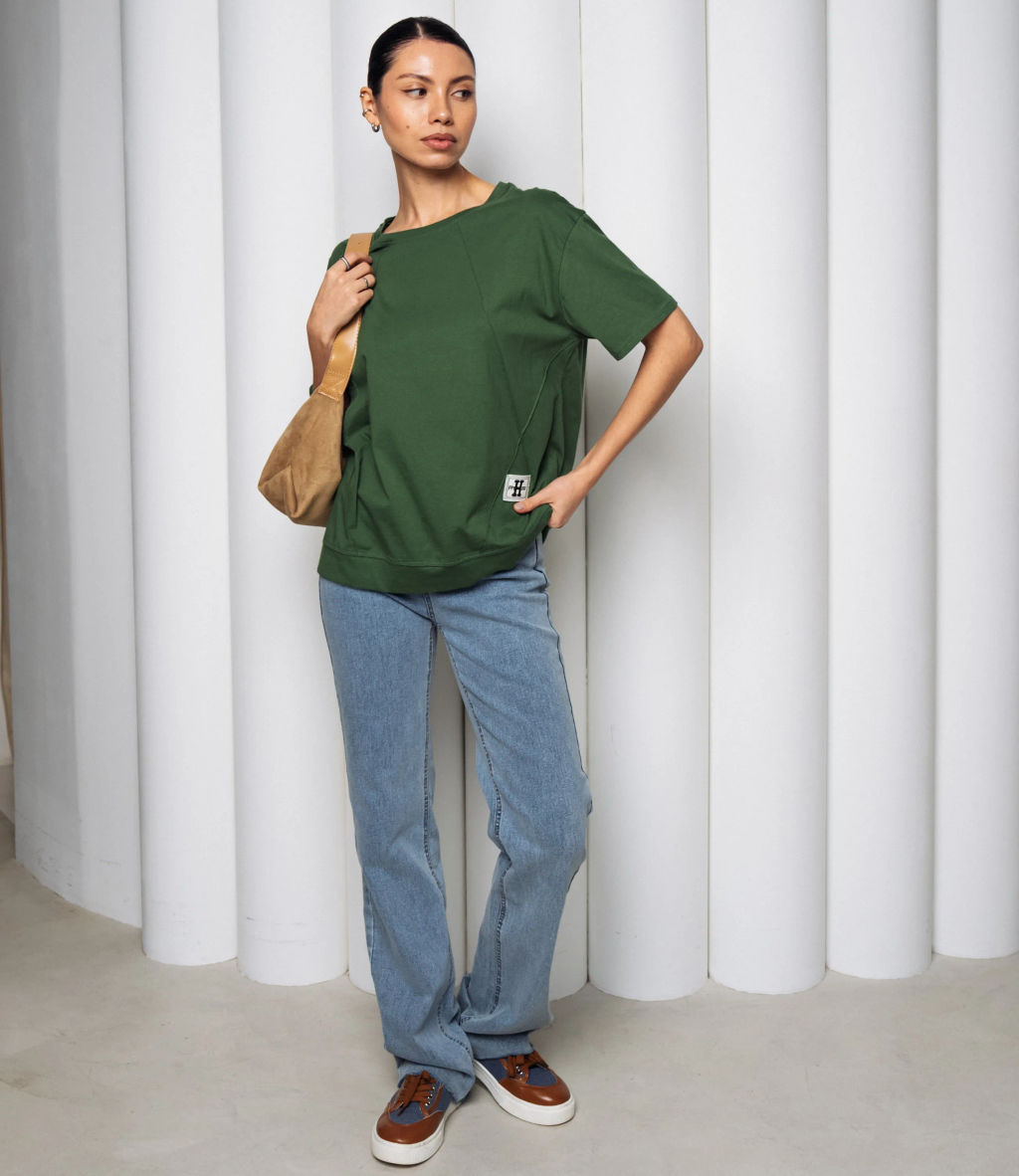 Футболка #КТ1062 (2), зелёный - Dommod фото 4