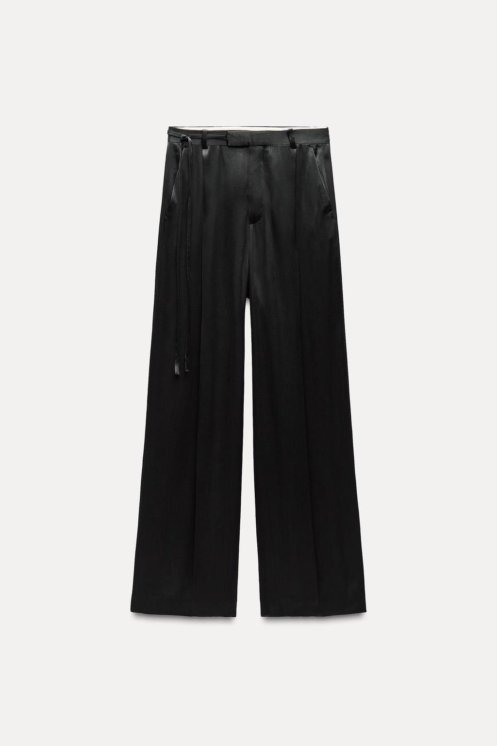 ZW COLLECTION SATIN TROUSERS WITH BOW - Zara фото 5