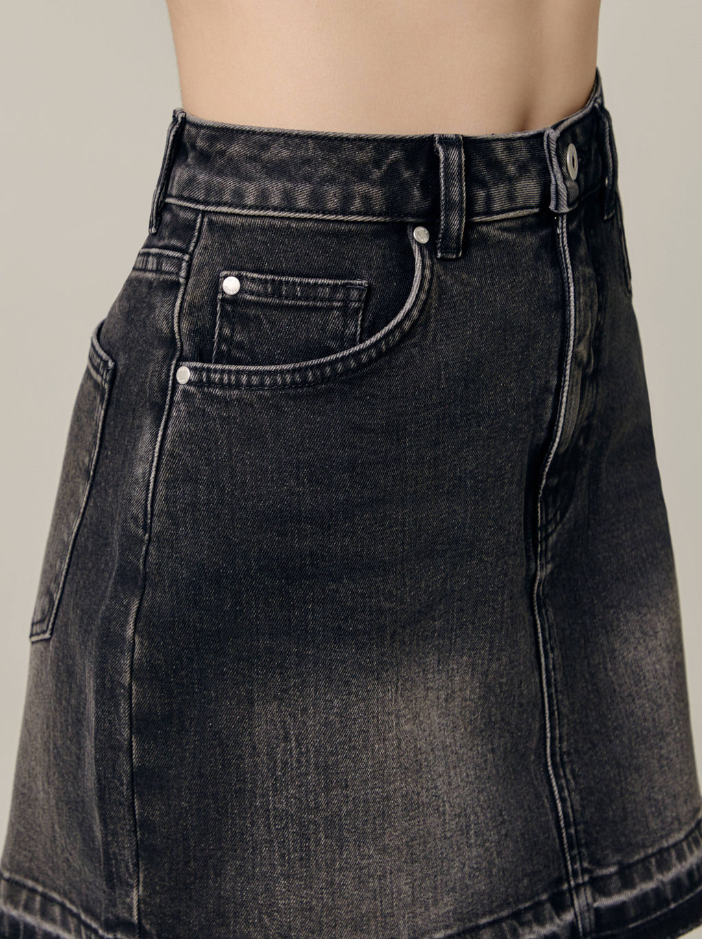 CONTE CON-687 Юбка джинсовая женская washed black