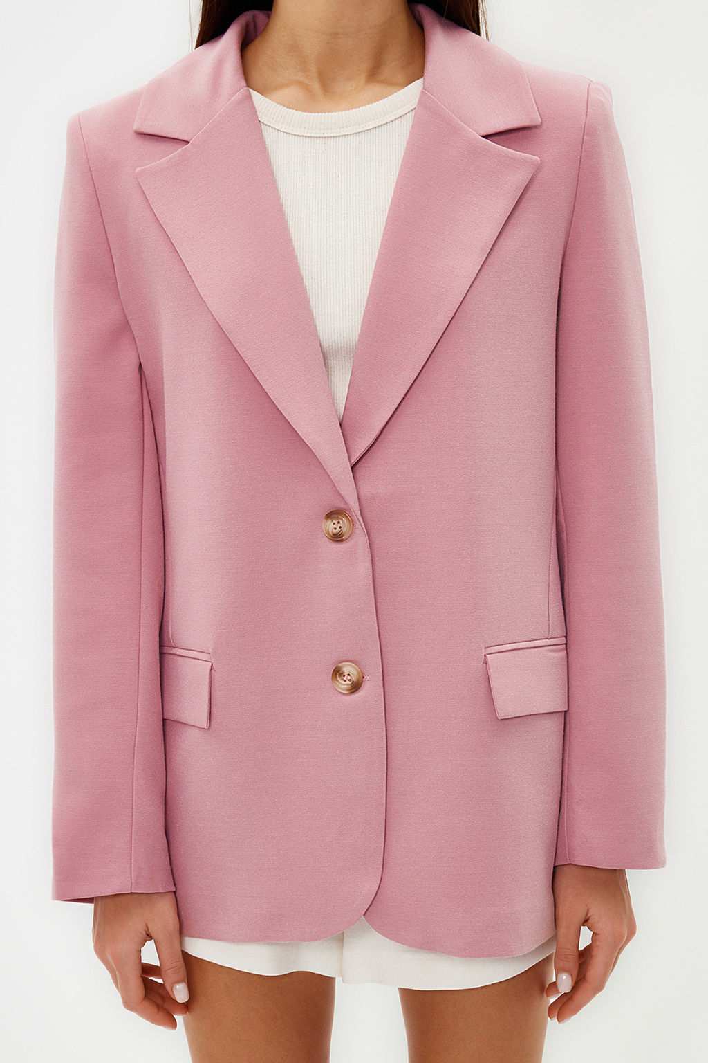 Limited Edition Pembe Regular Astarl? Dokuma Blazer Ceket TWOAW23BC00132