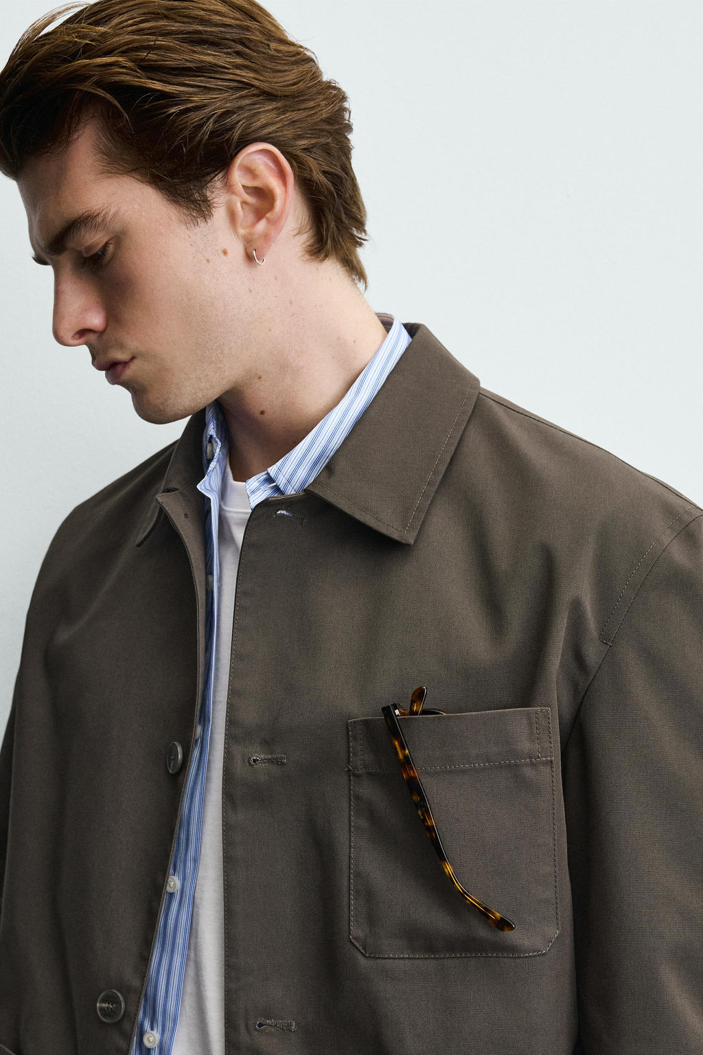 SOBRECAMISA CANVAS FORRO CONTRASTE / Vis?n - Zara фото 7