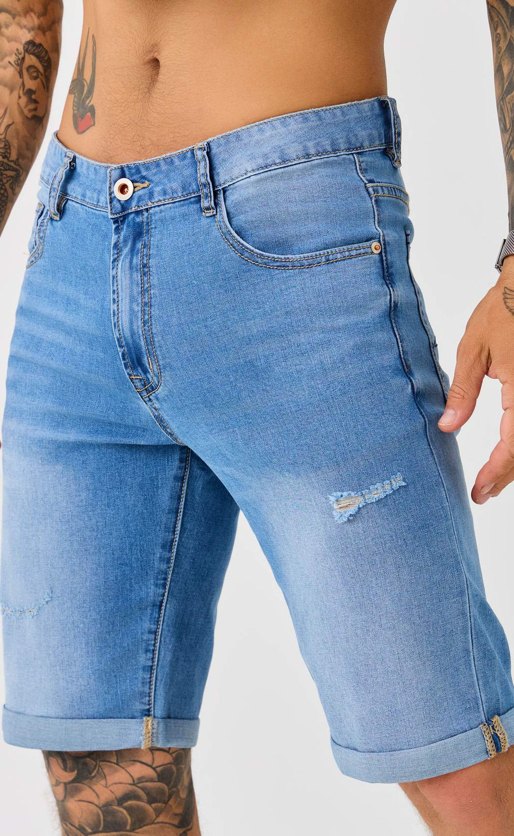 Шорты джинс FA211-0972 l.blue