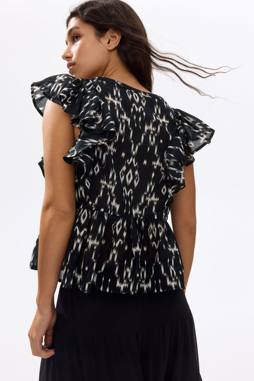 Frill-trimmed cotton top - H&m фото 9