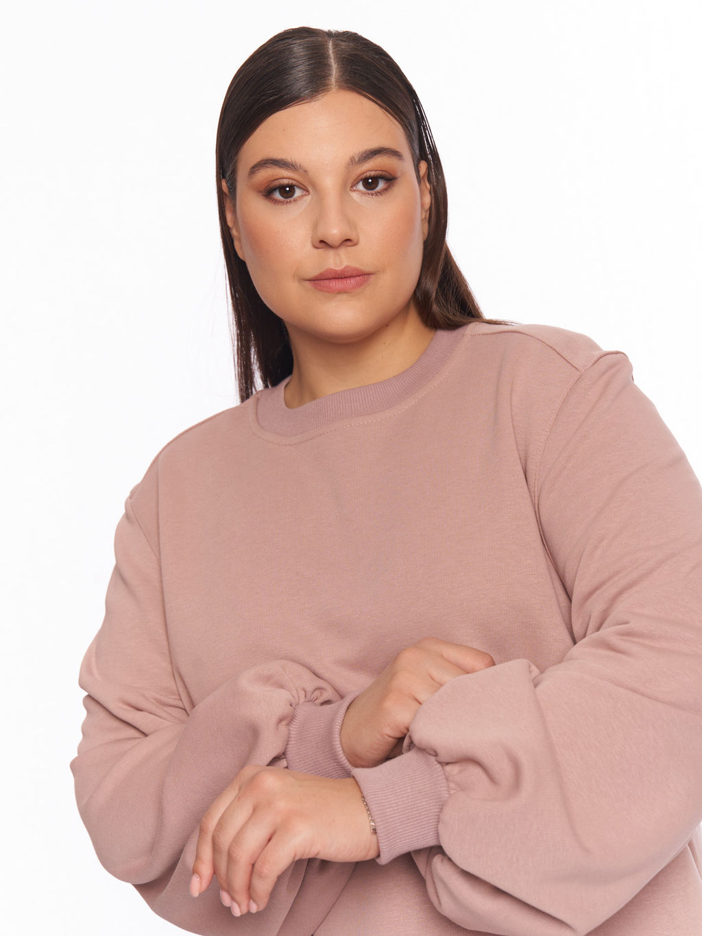 Свитшот с объемными рукавами SV01502PIN40 - Артесса фото 3