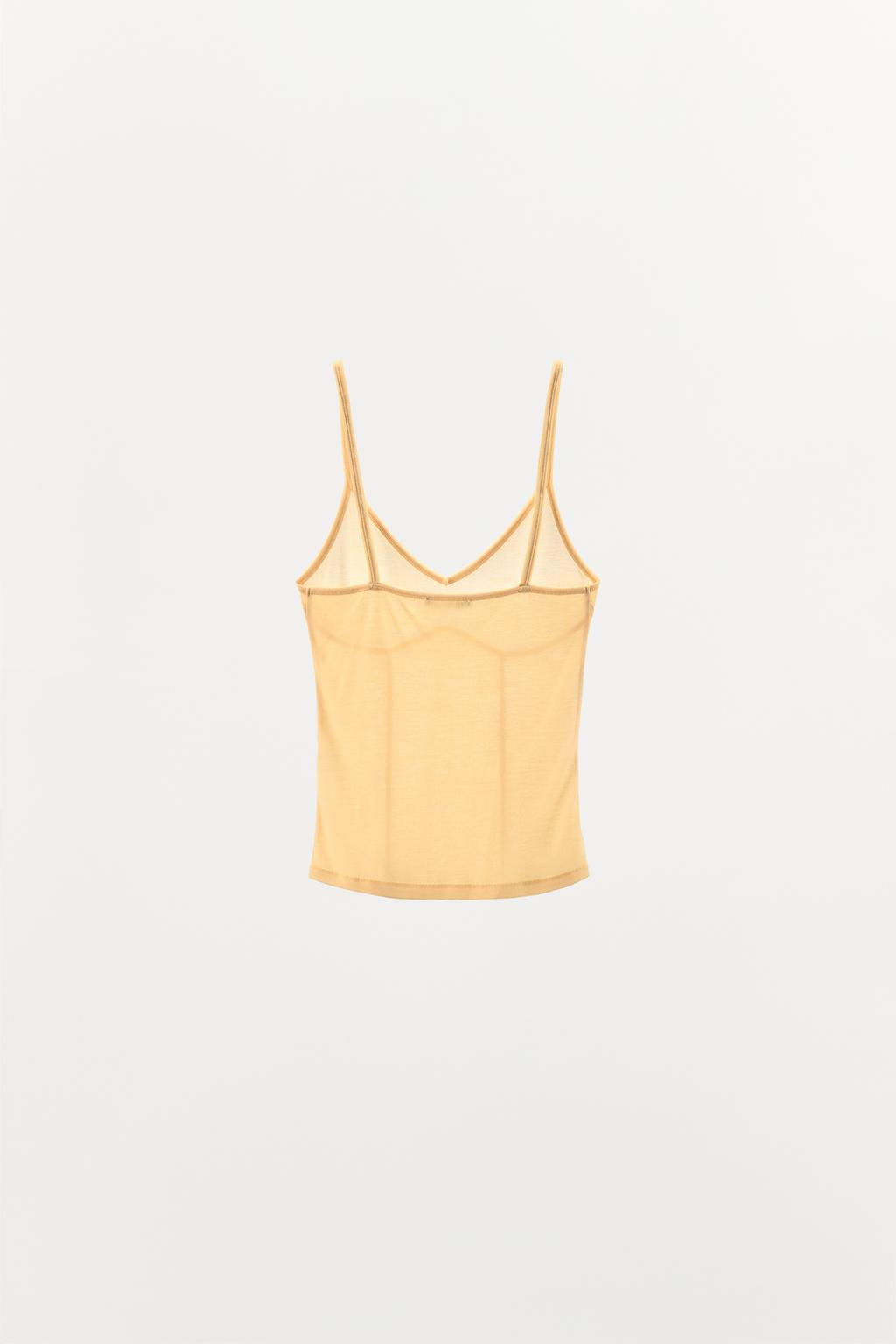 VEST TOP WITH TOPSTITCHING - Zara фото 13