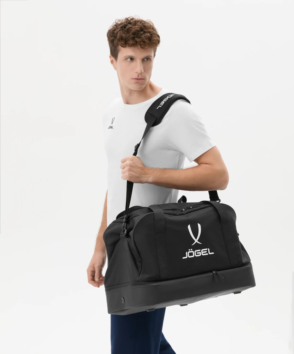Сумка спортивная с двойным дном JOGEL Division Double Bottom Bag, черный  фото 14