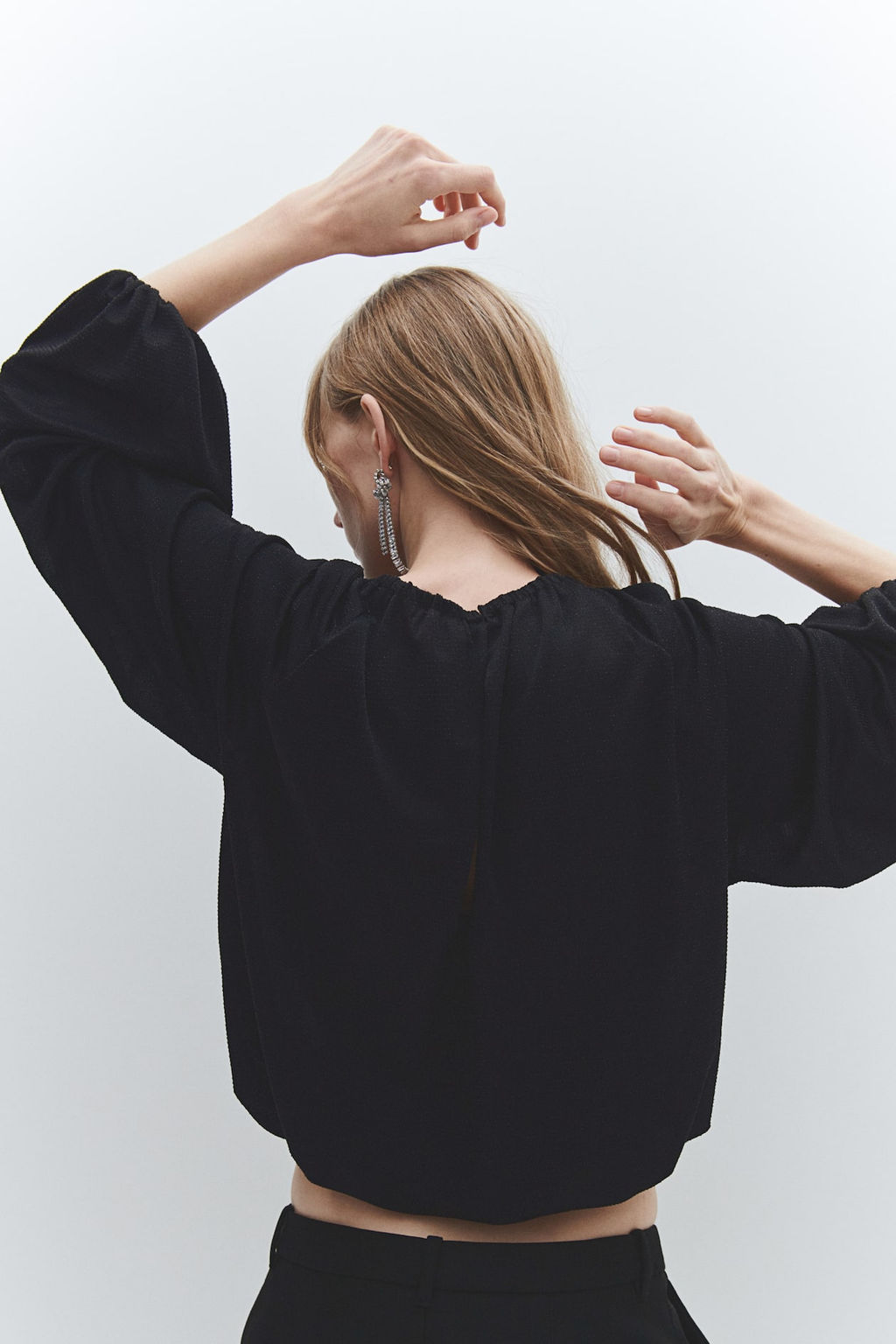 Blusa con mangas globo - H&m фото 3