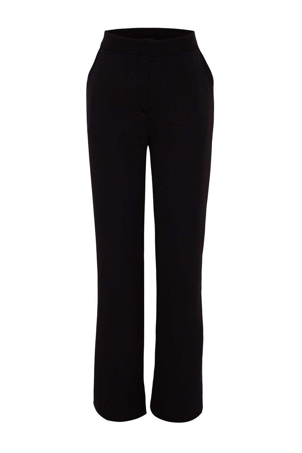 TRENDYOLMILLA Siyah Genis Paca Dokuma Pantolon TPRAW22PL0402 фото 5