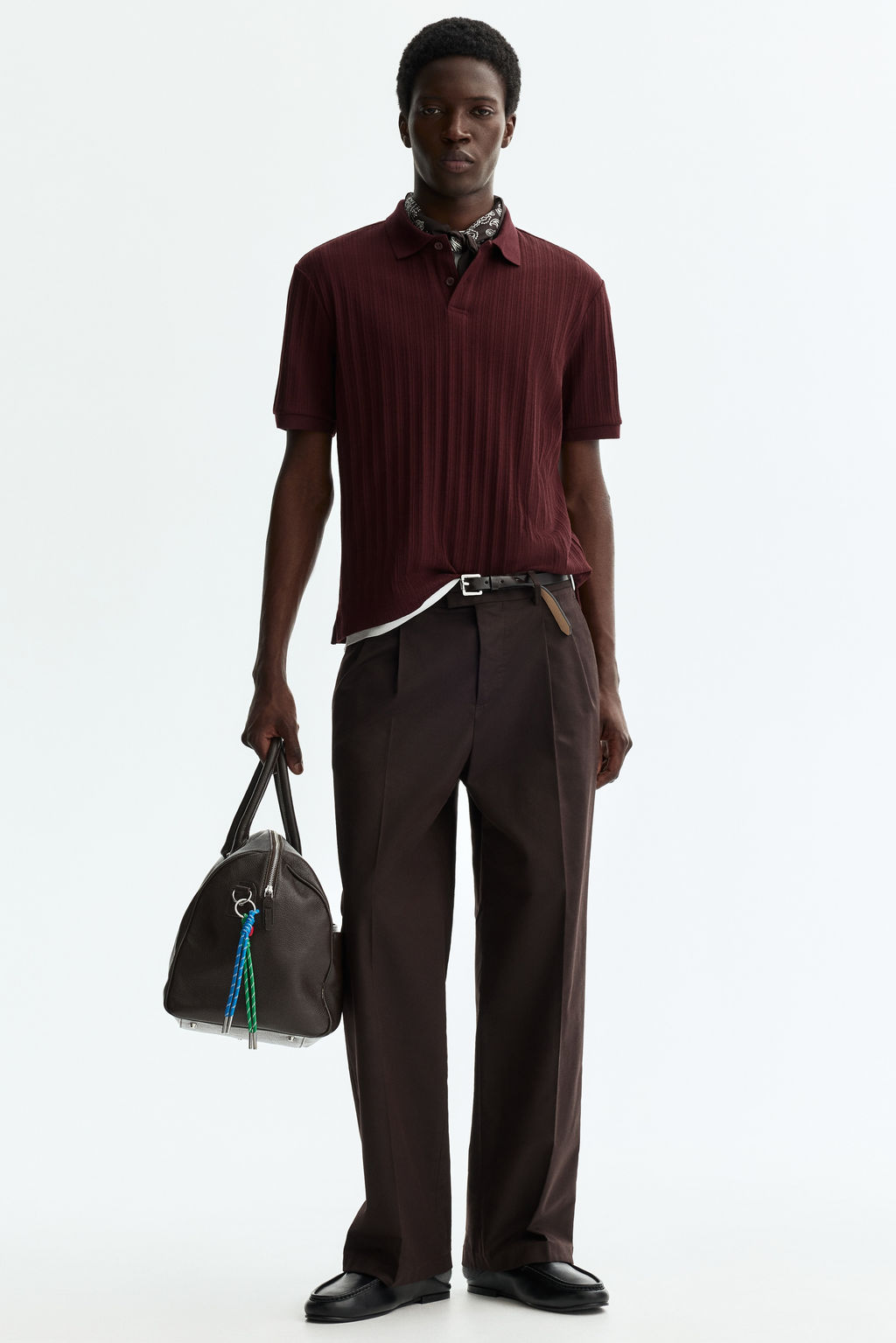 Polo en punto con textura Slim Fit - H&m фото 13