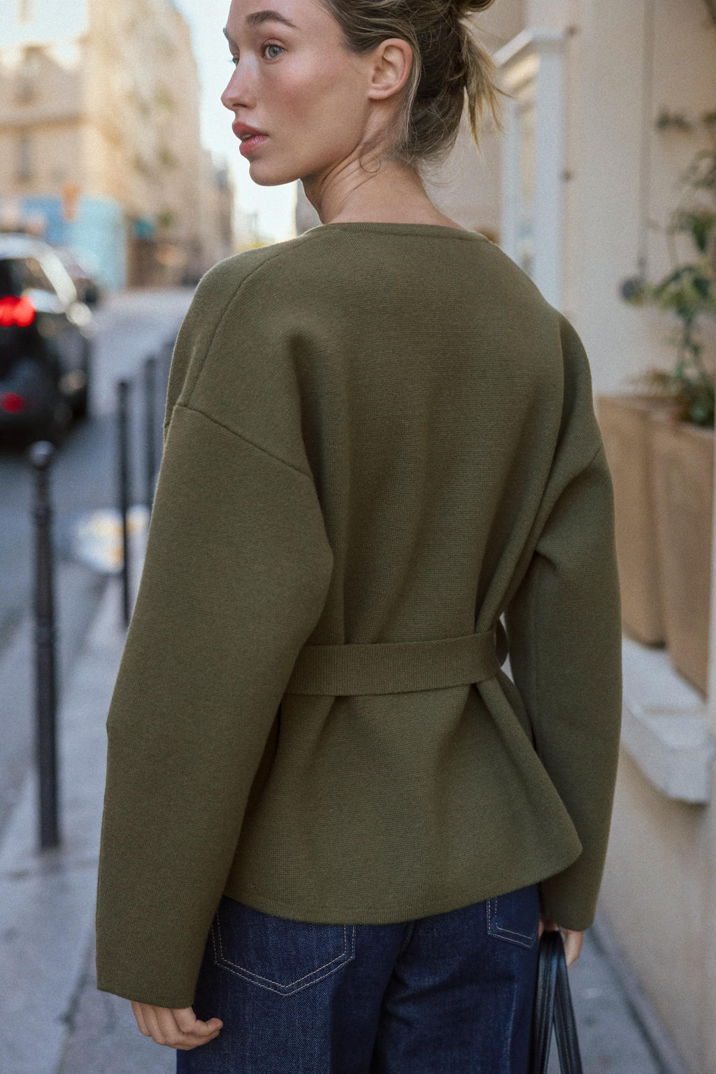 SHORT KNIT COAT WITH BELT - Zara фото 4