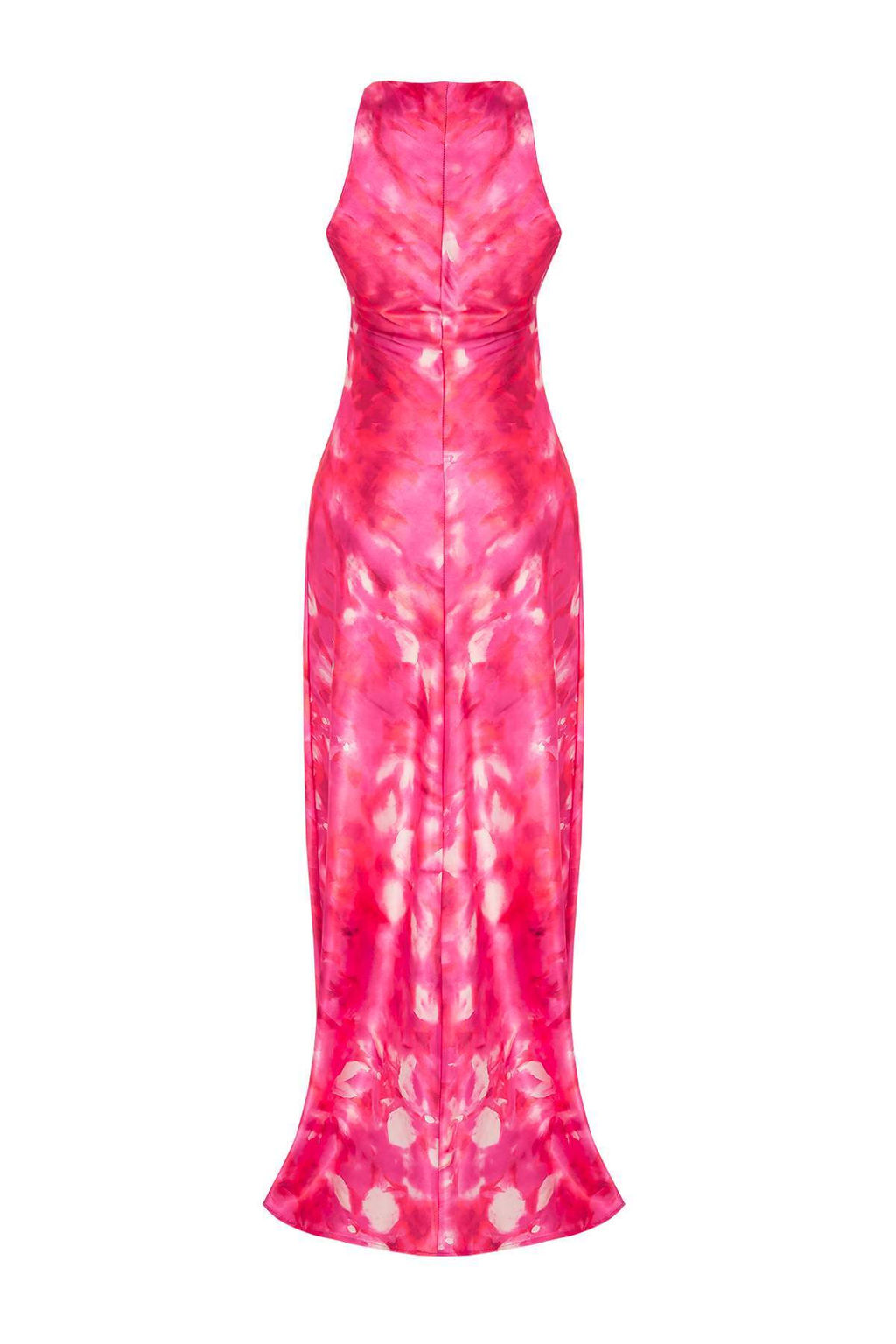 Cok Renkli Vucuda Oturan Saten Dokuma Maxi Abiye Gece Mezuniyet Elbisesi TPRSS25AE00066