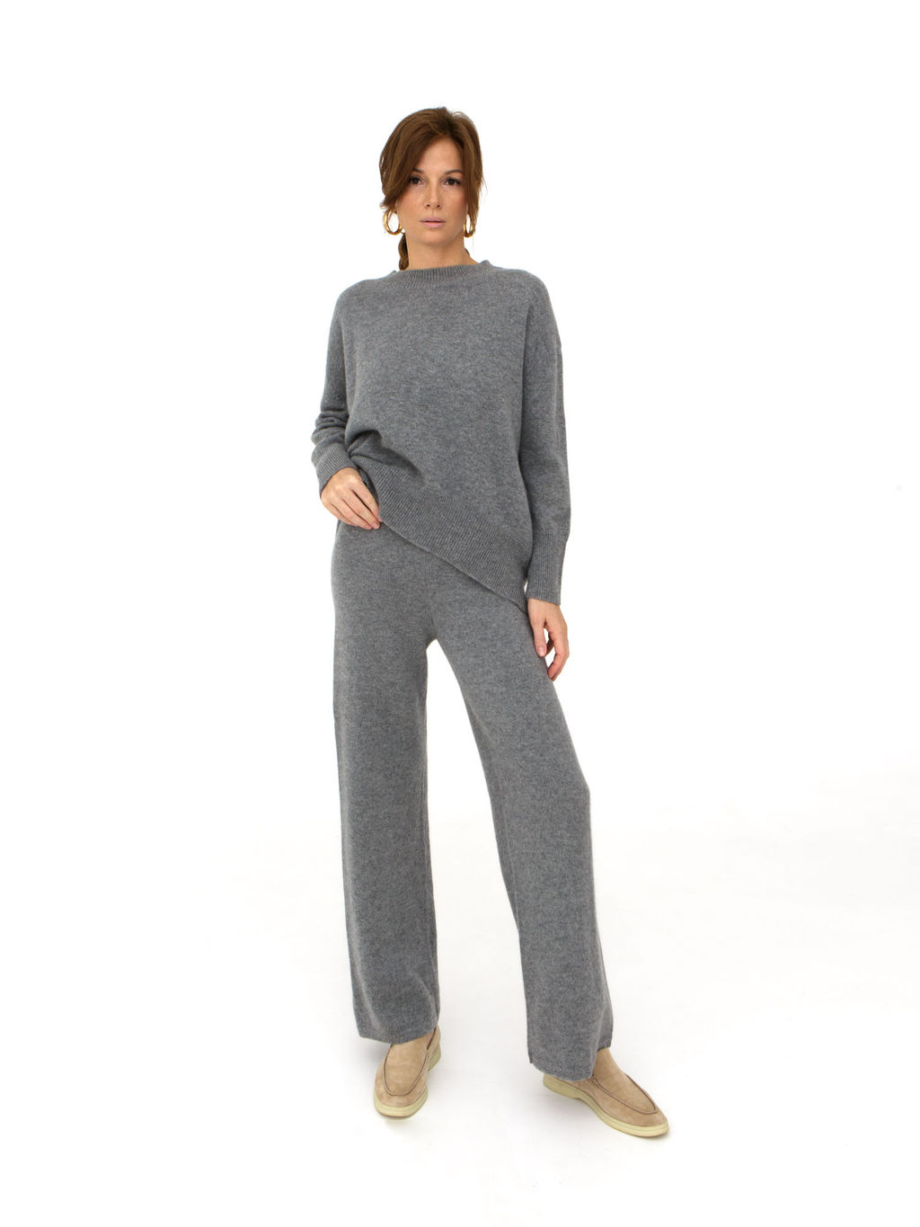 Брюки кашемировые 10046 серые