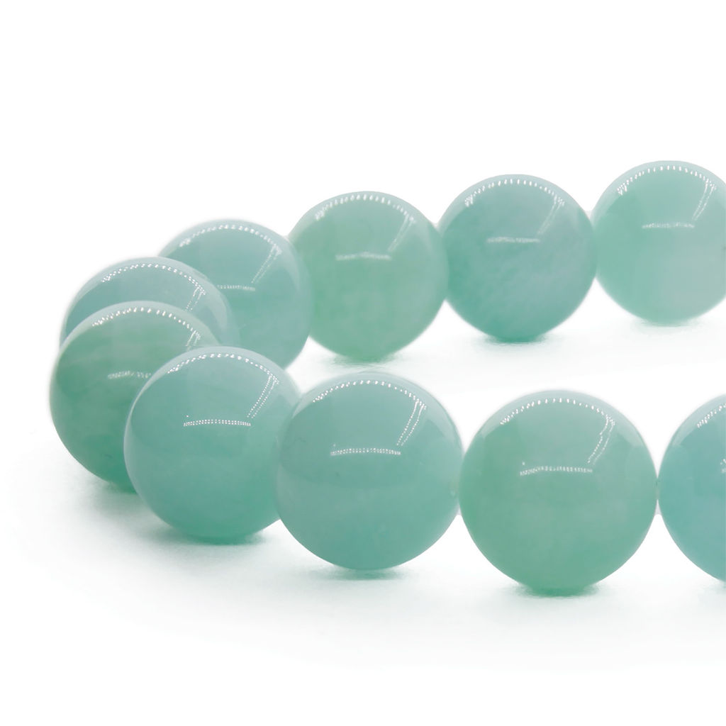 Амазонит прозрачный (Перу) 10мм, браслет "Классика", длина 17см