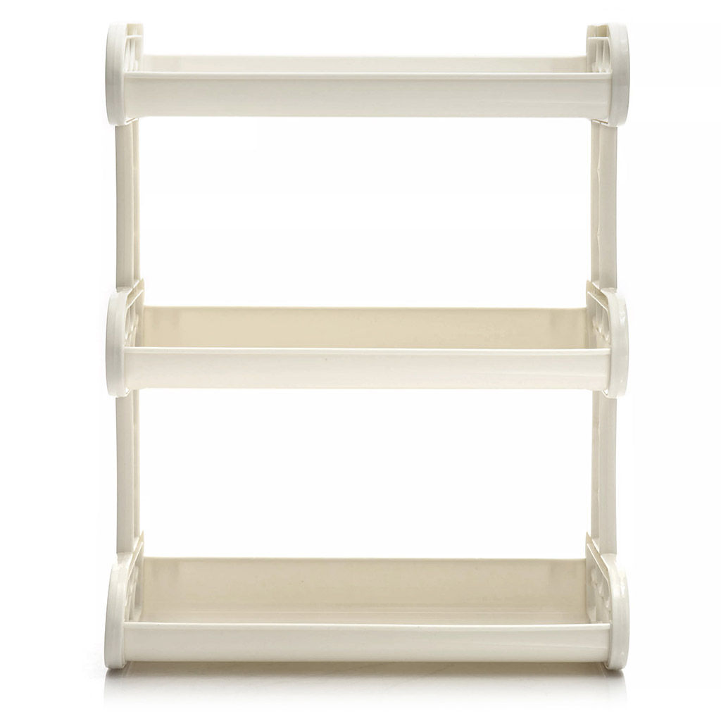 Полка для ванной пластмассовая "Прямая" 32х17х42см, 3-х ярусная, навесная (Россия)