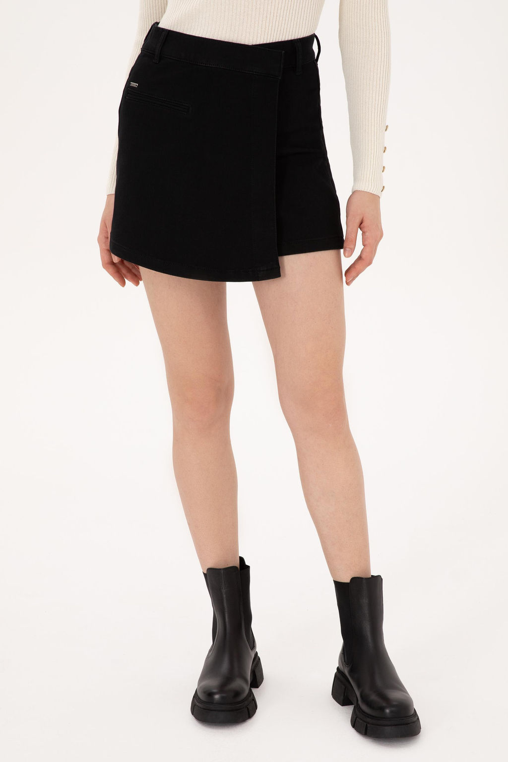 Kad_n Siyah Jean Etek - U.s. polo assn фото 2