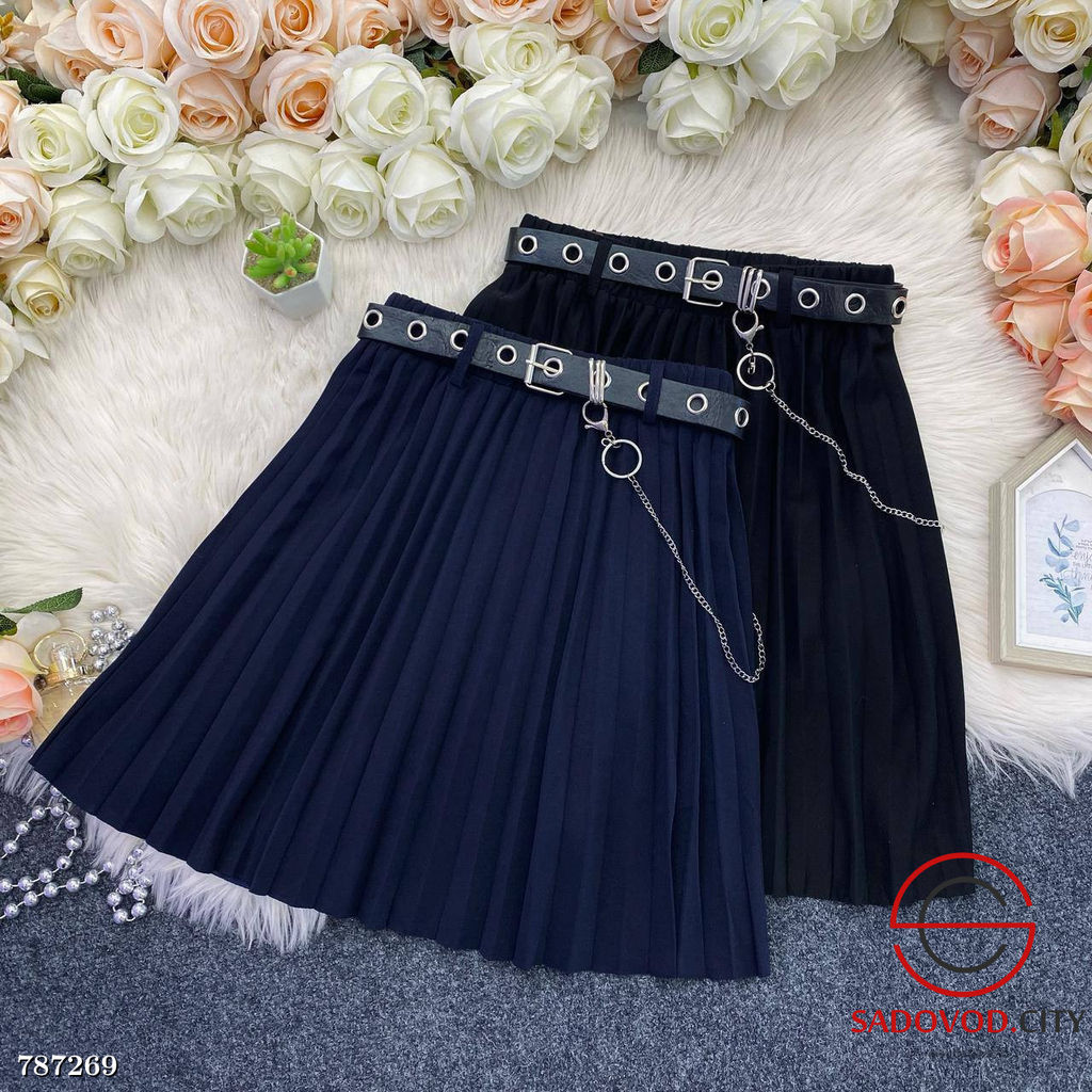 Женская мини юбка в складку