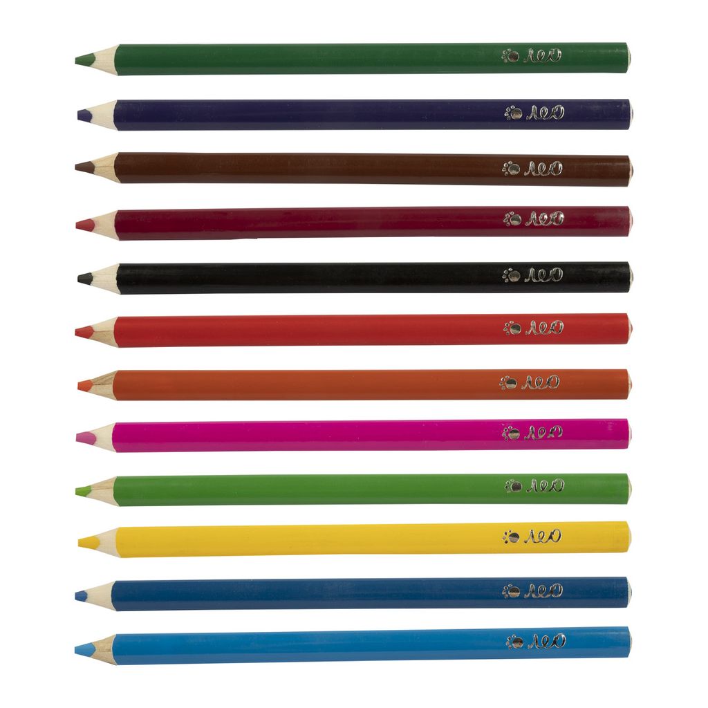 Лео Расти Набор цветных трехгранных карандашей джамбо LSTJ-12 заточенный 6 х 12 цв  фото 3