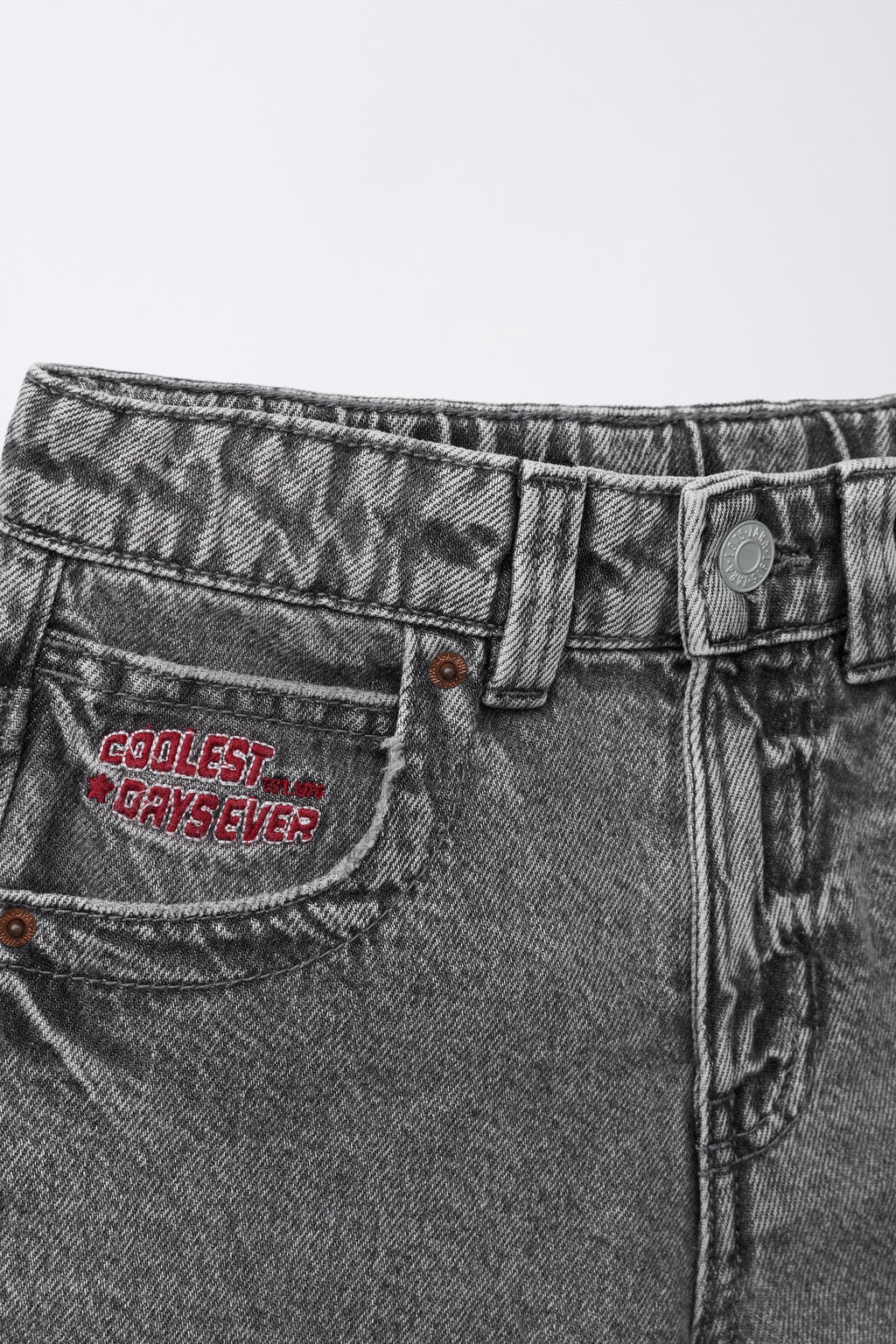 BERMUDA LARGA DENIM / Gris medio - Zara фото 4