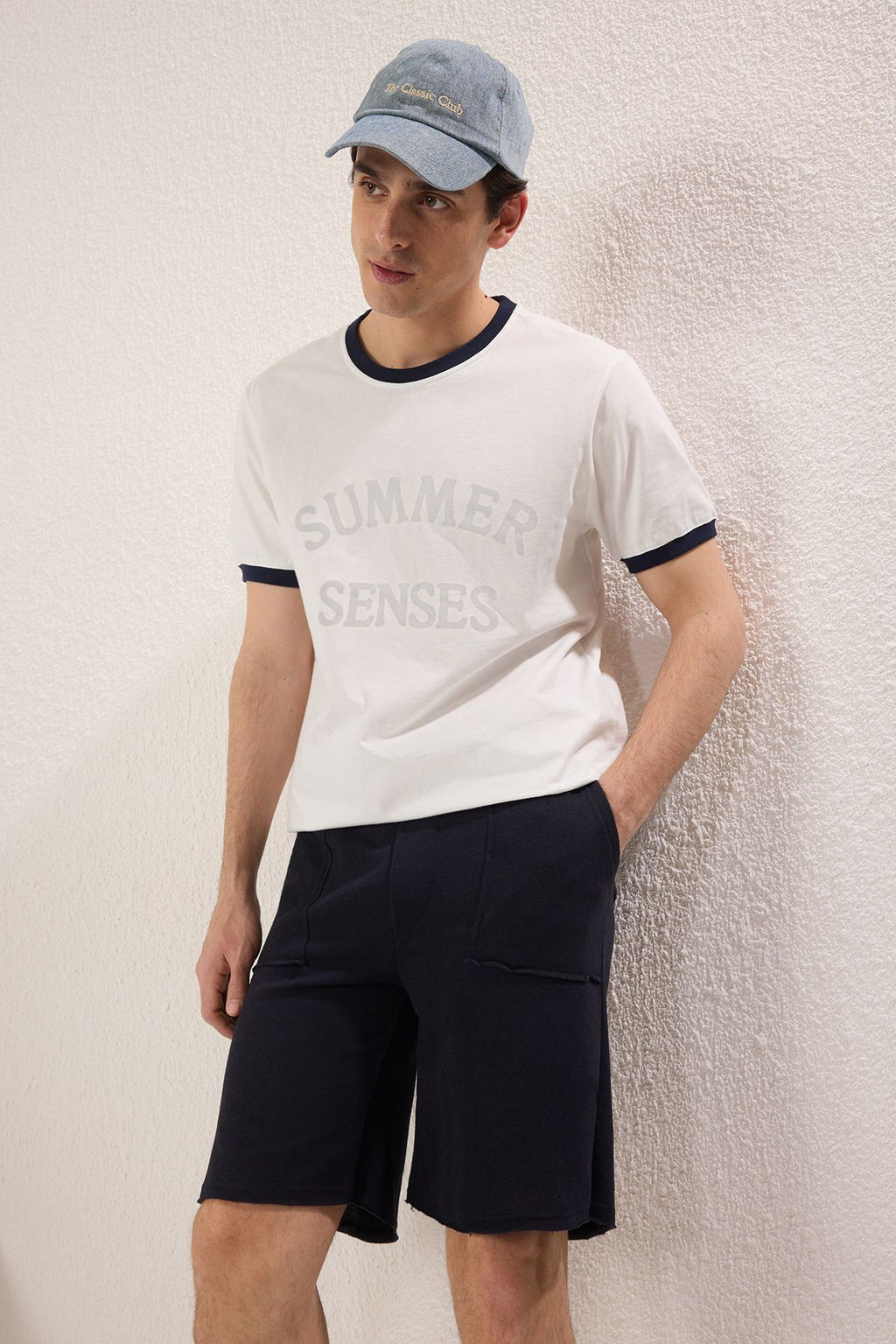 TRENDYOL MAN Lacivert Regular/Normal Kesim Dikis Detayl? Cepli Kal?n Sort TMNSS25SR00052 - Trendyolmilla фото 2