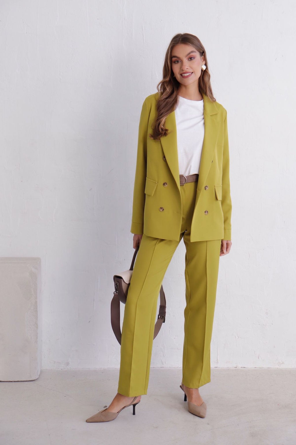 11725 Брюки со стрелками в цвете шартрез - Martichelli фото 9