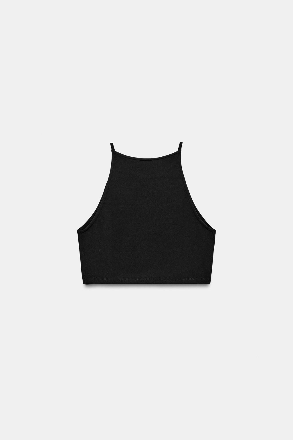 TOP CROP HALTER STRETCH / Negro - Zara фото 4