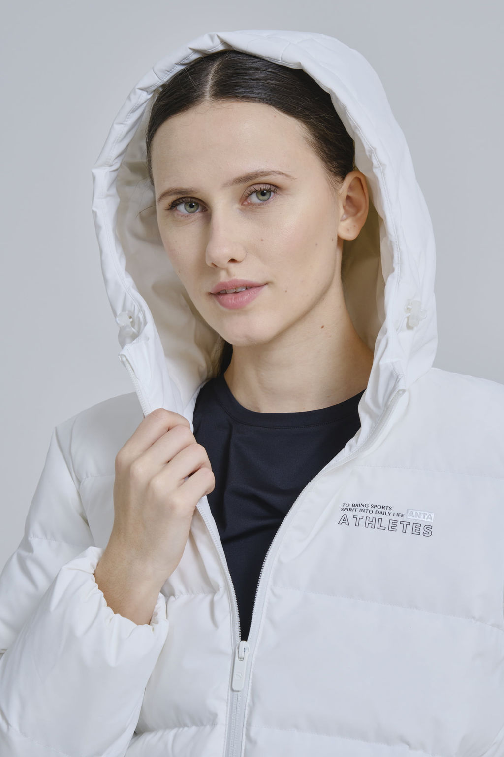 Пуховик короткий Белый - Anta фото 2