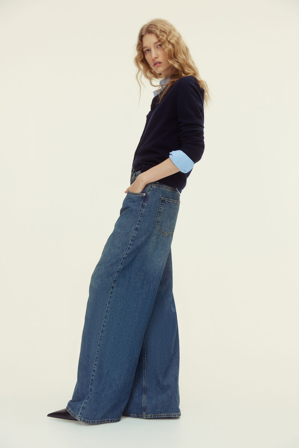 Wide High Waist Jeans - H&m фото 4