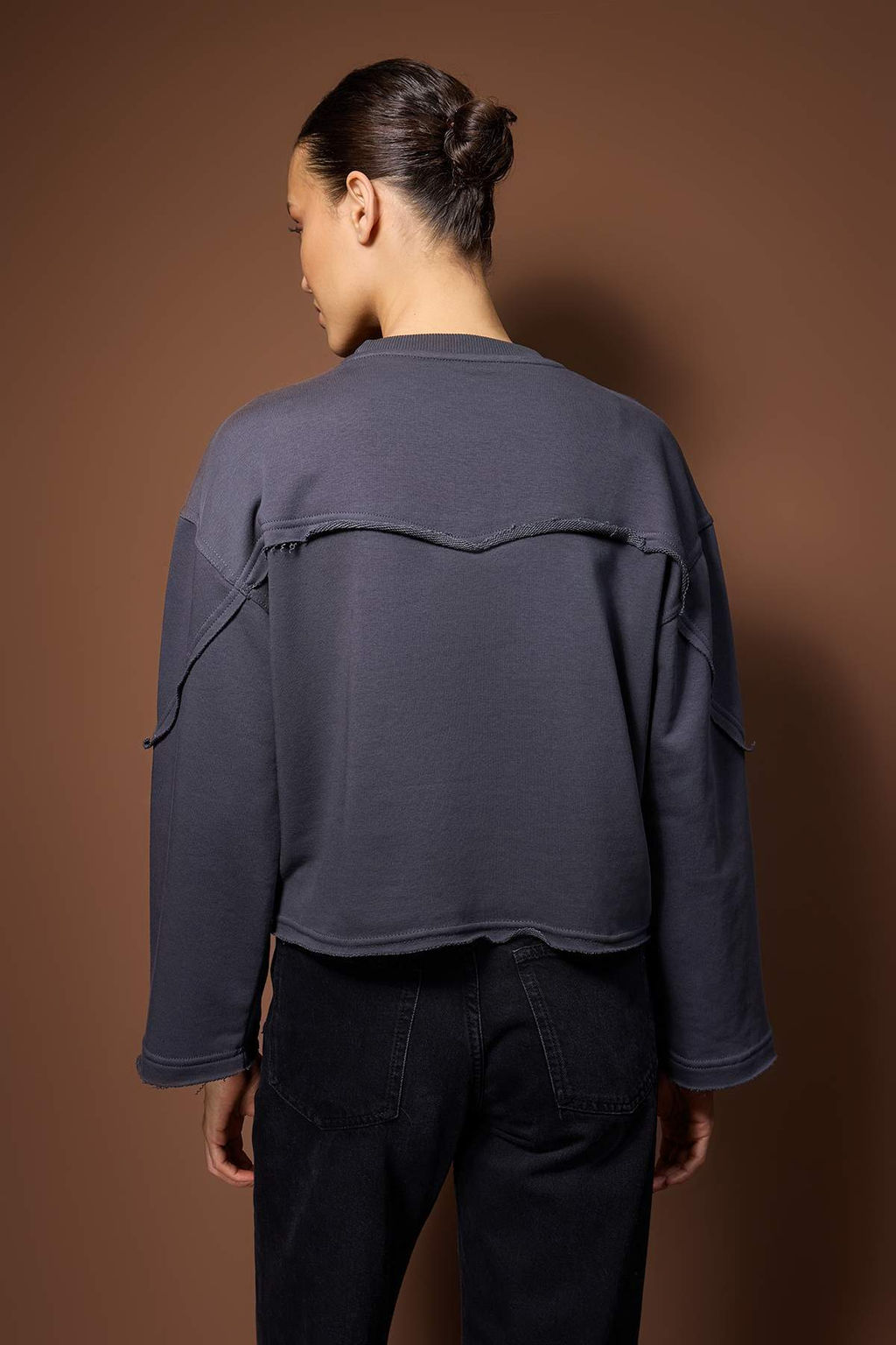 Ac?k Sar? Kal?n Sardonsuz Ispanyol Kol Dikis Detayl? Relaxed Orme Sweatshirt TWOAW26SW00110 - Trendyolmilla фото 12