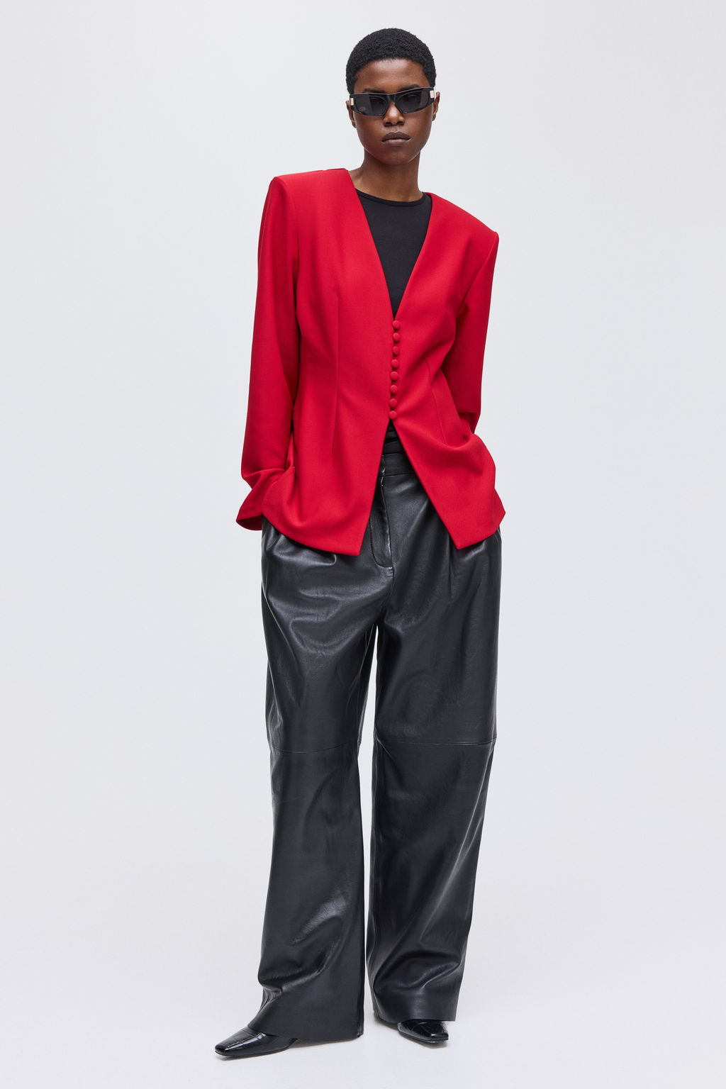 Blazer reloj de arena sin cuello - H&m фото 2