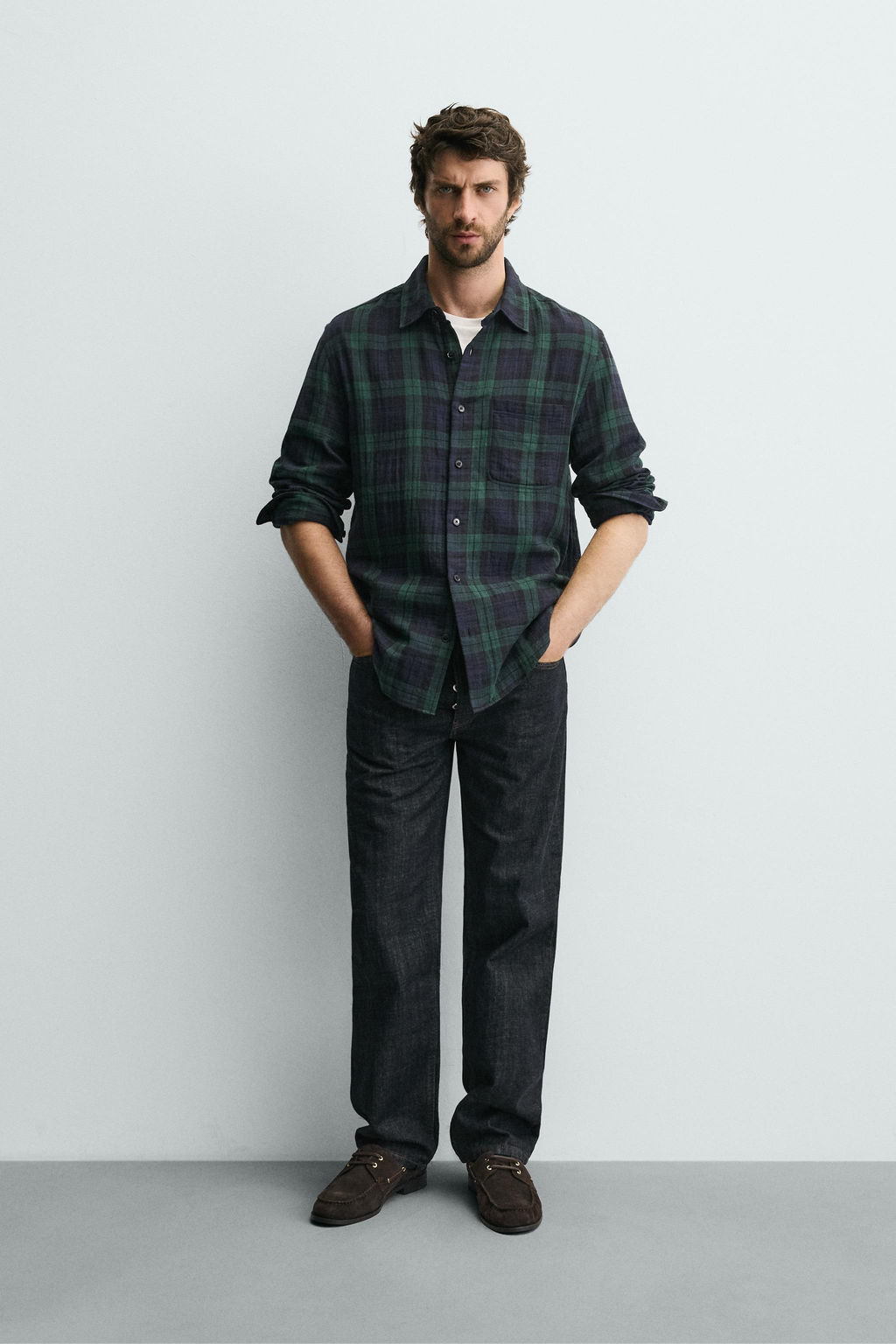 TEXTURED CHECK SHIRT