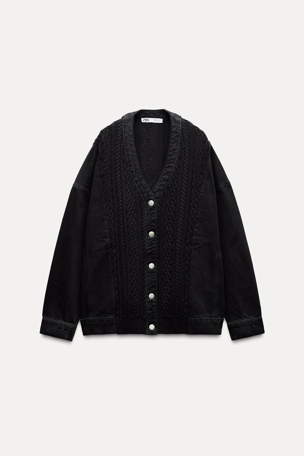 KNIT AND DENIM JACKET - Zara фото 6