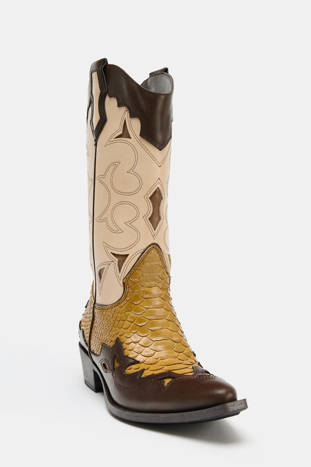 BOTA COWBOY COMBINADA / Multicolor - Zara фото 4
